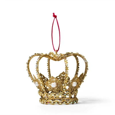 M&S Metal Crown Christmas Tree Ornament