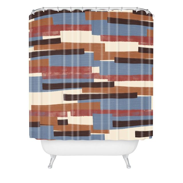 Viviana Gonzalez Western Desert Vibes Shower Curtain Brown - Deny Designs: Abstract Microfiber Bathroom Decor, Machine Washable