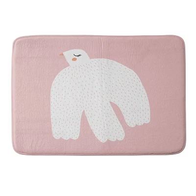 Deny Designs Alice Rebecca Potter White Dove Memory Foam Bath Mat