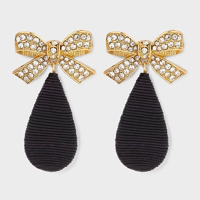 SUGARFIX by BaubleBar Threaded Bow Statement Drop Earrings