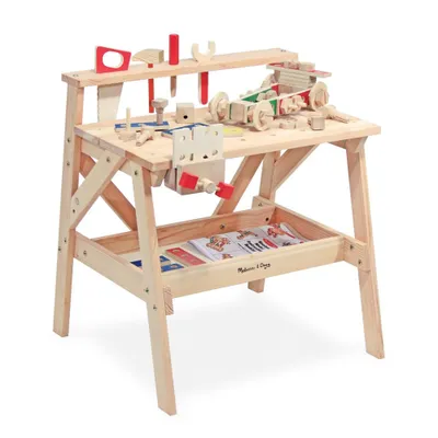 Melissa & Doug Solid Wood Project Workbench Play Building Set