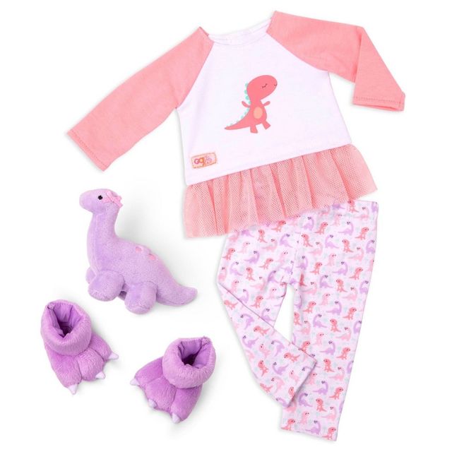 Our Generation Dinosaur Pajama Outfit for 18 Dolls - Dream Bright, Sleep Tight