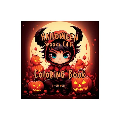 Halloween Spooky Chibi Coloring Book - by Om Wolf (Paperback)