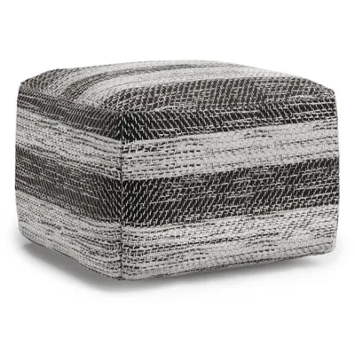 Portia Square Pouf - WyndenHall: Cotton Upholstered