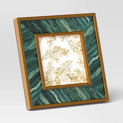 Marble Table Picture Frame Green