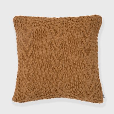 20x20 Oversize Chunky Sweater Knit Square Throw Pillow Ginger - Evergrace