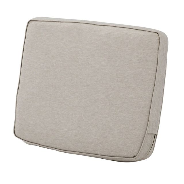 Classic Accessories 25x18 Montlake Water Resistant Patio Lounge Back Cushion - Heather Gray