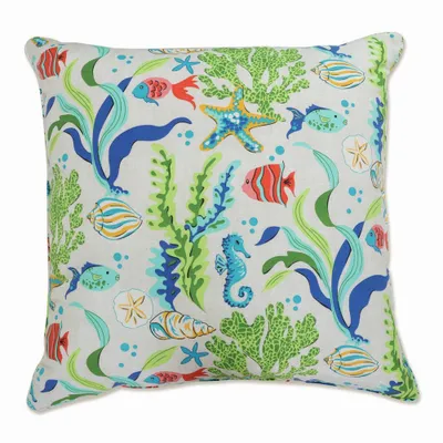 25 Outdoor/Indoor Floor Pillow Coral Bay Blue - Pillow Perfect