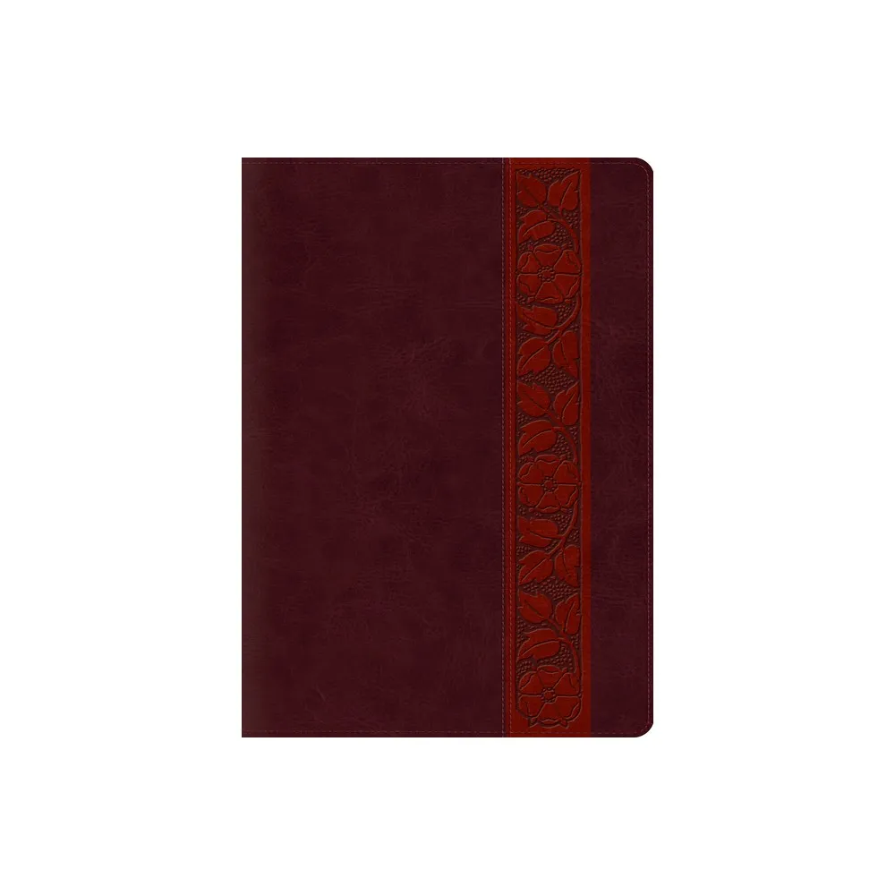 Study Bible-ESV-Large Print Trellis Design - (Leather Bound)