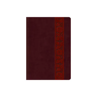 Study Bible-ESV-Large Print Trellis Design - (Leather Bound)