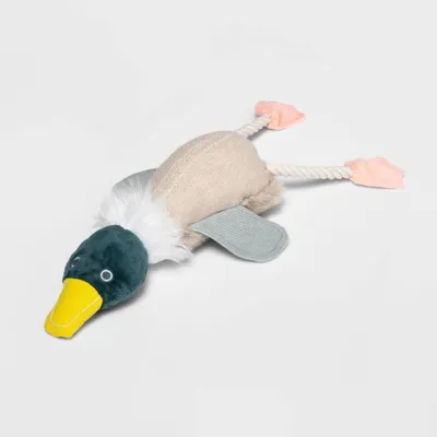 Bird Plush with Rope Dog Toy - M/L - Boots & Barkley