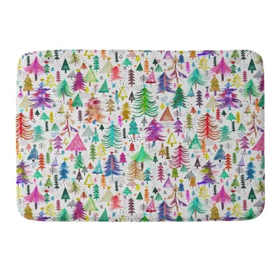 Ninola Design Christmas Trees Simply Modern Memory Foam Bath Rug - Deny Designs