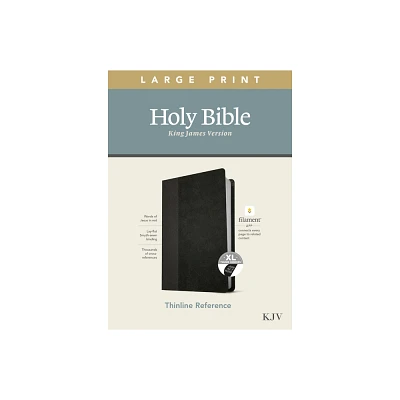 KJV Large Print Thinline Reference Bible, Filament Enabled Edition (Red Letter, Leatherlike, Black/Onyx, Indexed) - (Leather Bound)