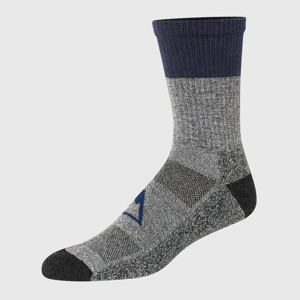Hanes Premium Mens Marl Explorer Crew Socks 3pk - Gray 6-12