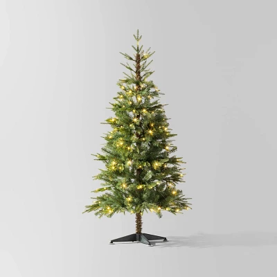 5.5 Pre-lit Indexed Balsam Fir Artificial Christmas Tree Twinkling White LED Lights - Wondershop