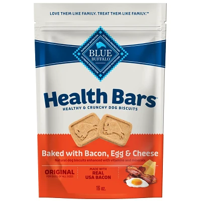 Blue Buffalo Health Bars Natural Crunchy Dog Treats Biscuits with Bacon, Egg & Cheese Flavor - 16oz