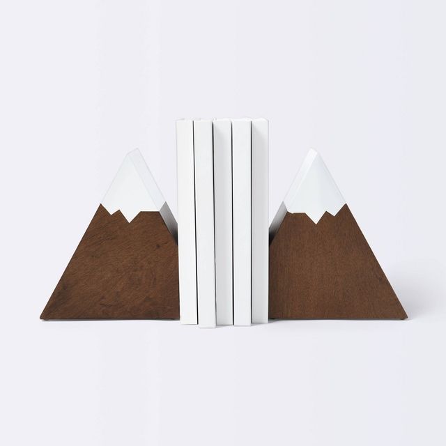 Mountain Peak Bookends - Cloud Island Brown