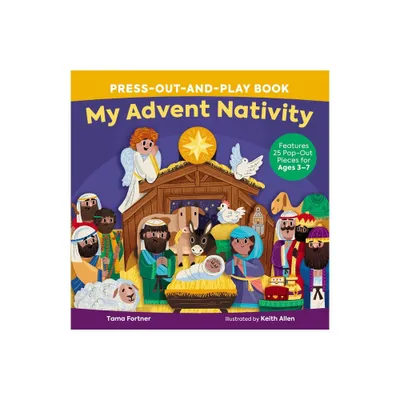 My Advent Nativity Press-Out-And-Play Book - by Tama Fortner (Board Book)