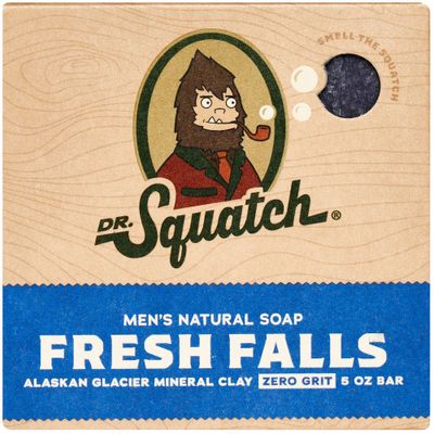 DR. SQUATCH Mens All Natural Bar Soap - Fresh Falls - Clean Breeze Scent - 5oz