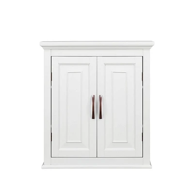 St.James Two Door Wall Cabinet White - Elegant Home Fashion