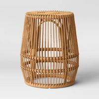 kibara cage accent table brass