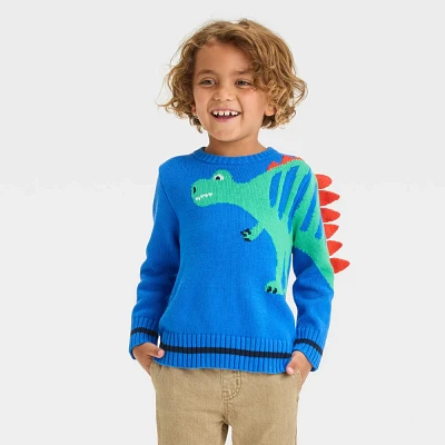 Toddler Boys Dino Pullover Crewneck Sweater