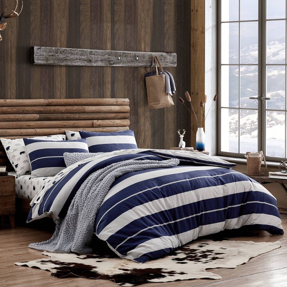 . Bass & Co. King River Stripe Comforter & Sham Set Navy . Bass &  Co. | Connecticut Post Mall