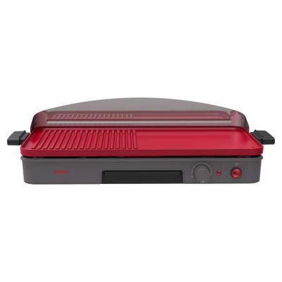 CRUXGG 500F Extra Large Ceramic Nonstick Searing Grill & Griddle - Gray: Indoor Smokeless Grill