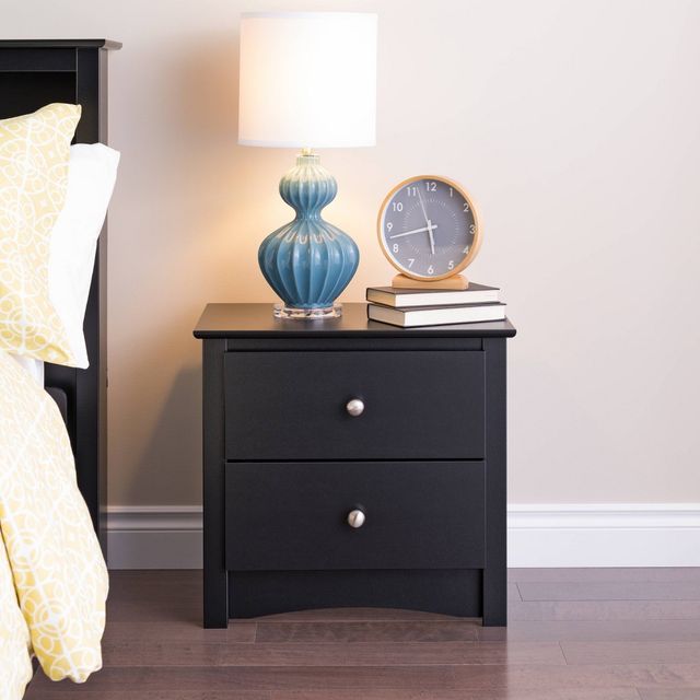 Sonoma 2-Drawer Nightstand Black - Prepac