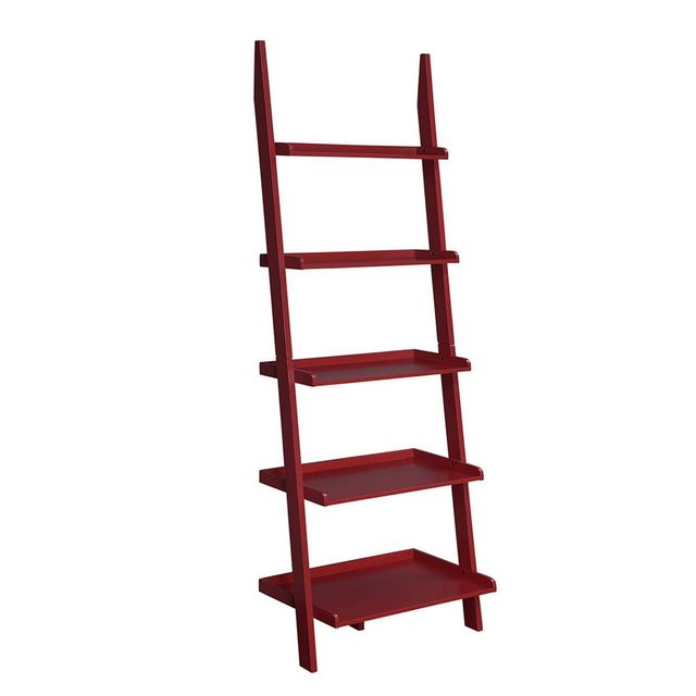 Breighton Home 72.25 American Heritage Bookshelf Ladder : Mid-Century Modern, 5-Tier Storage