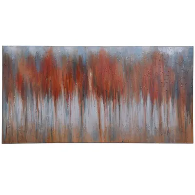 Fire Foliage Hand Painted Canvas Red - StyleCraft