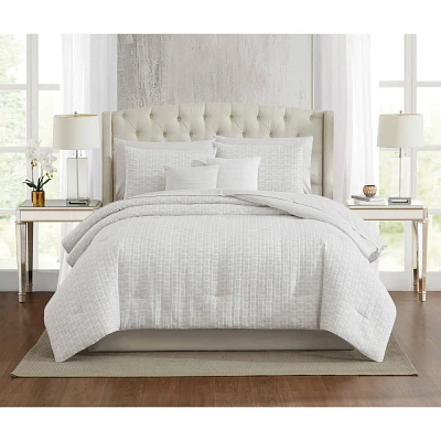 5th Avenue Lux 9pc King Annabelle Geo Comforter Set Champagne