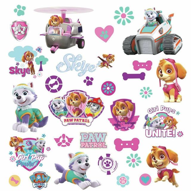 PAW Patrol Girl Pups Peel and Stick Kids Wall Decal