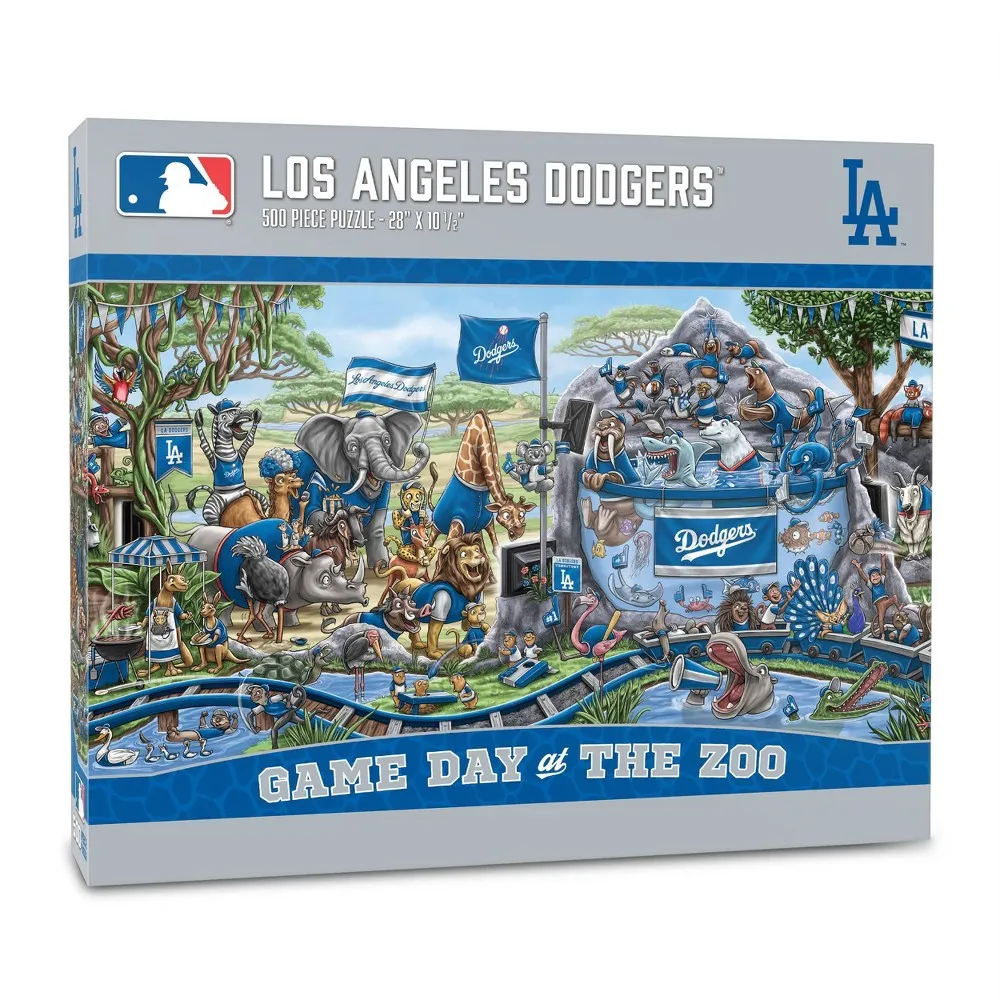 Los Angeles Dodgers MLB Los Angeles Dodgers Game Day at the Zoo Jigsaw  Puzzle - 500pc | The Market Place