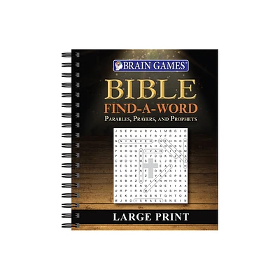 Brain Games - Bible Find a Word: Parables, Prayers, and Prophets - Large Print - by Publications International Ltd & Brain Games (Spiral Bound)