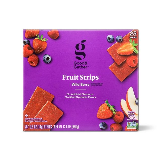 Wild Berry Fruit Strips - 12.5oz/25ct - Good & Gather