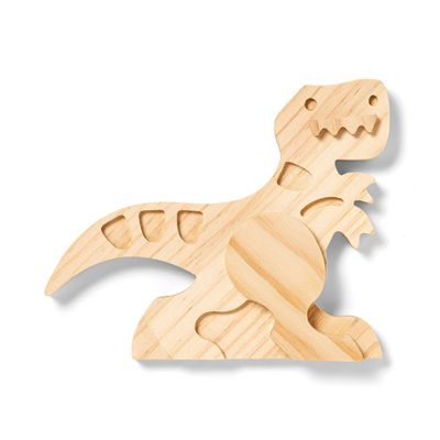 Freestanding Wood Dinosaur - Mondo Llama: Unfinished Craft, 6 Tall, Animal Theme, Ages 3+