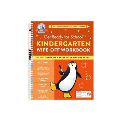 Get Ready for School: Kindergarten Wipe-Off Workbook - by Heather Stella (Spiral Bound)