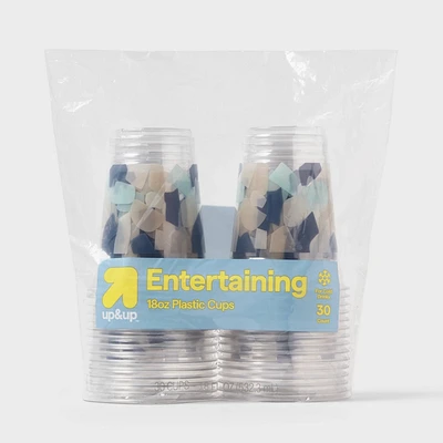 Entertaining Disposable Plastic Cups for Cold Drinks - 30ct - up&up