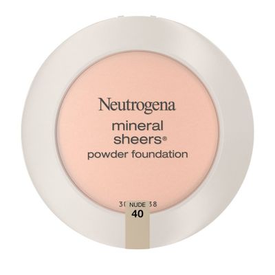 Neutrogena Mineral Sheers Compact Powder Foundation, Lightweight & Oil-Free - 40 Nude - 0.34oz