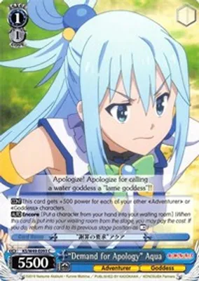 "Demand for Apology" Aqua