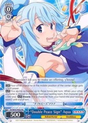 "Double Peace Sign" Aqua