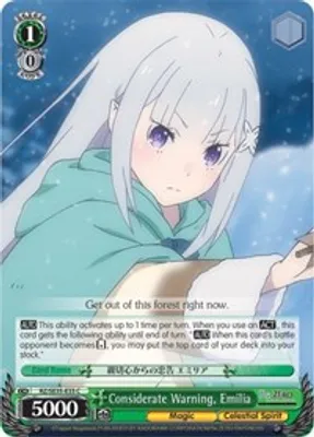 Considerate Warning, Emilia