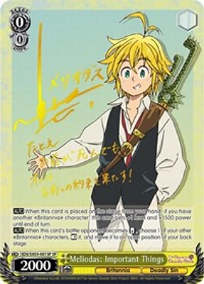 Meliodas: Important Things (SP)