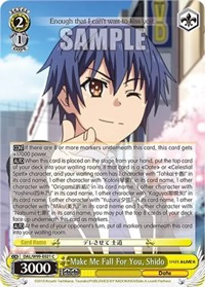 Make Me Fall For You, Shido