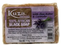 kuza Naturals Black Soap w/ Lavender 4oz