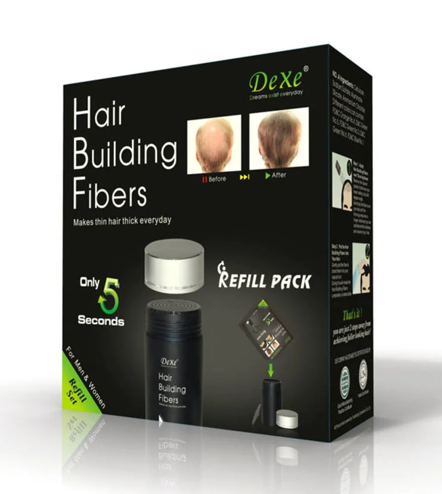 Dexe Hair Building Fibre Black/Dk. Brown/Medium Brown