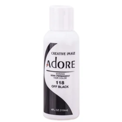 Adore Semi-Permanent Hair Color 118 Off Black