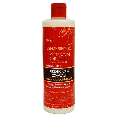 Creme of Nature Argan Oil Pure-licious Co-Wash 12oz