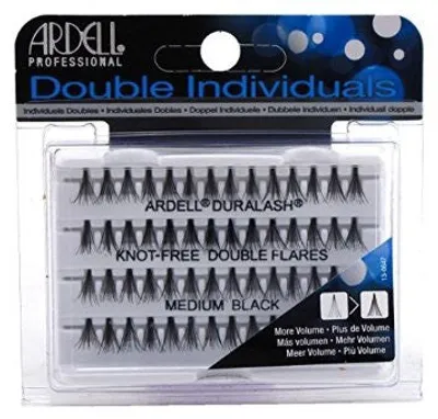 Ardell Individual Eyelashes - Knot Free Double Flare Medium Black